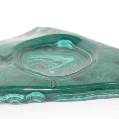 Gorgeous Polished and Carved Malachite Change Dish