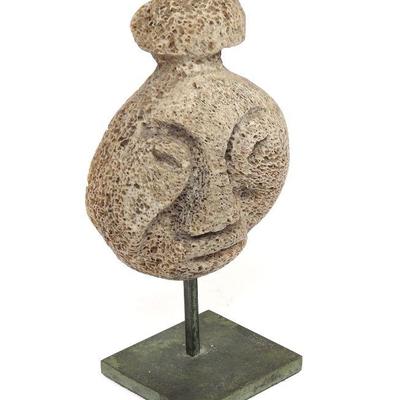 Antique Inuit Whale Bone Carved Maskette