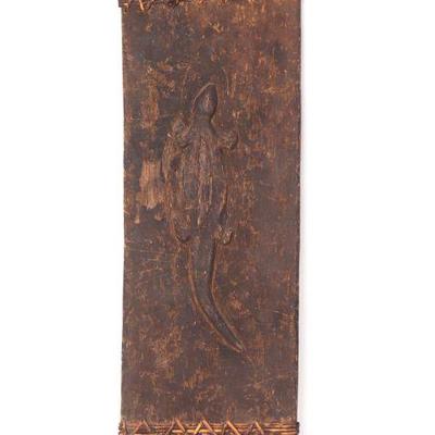 Philippines Rectangular Lizard Motif War Shield, 19th-20th c.