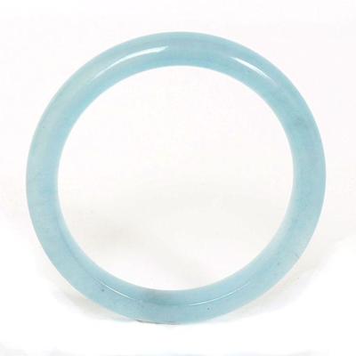 Polished Aquamarine Bangle Bracelet