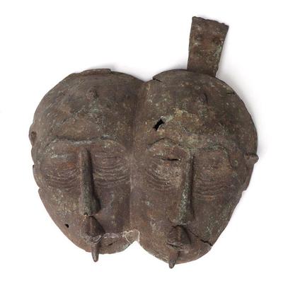 African Bronze Double Headed Mask