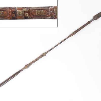 Intricate Silver & Copper Iron Tuareg Lance