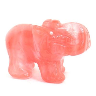 Adorable Polished Pink Quartz Elephant
