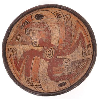 Costa Rican Polychrome Pottery Plate