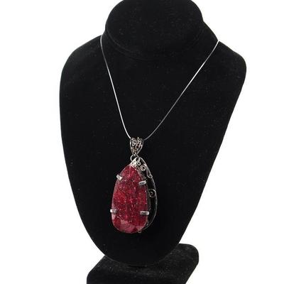 Stunning Pear Shaped Faceted Ruby, GLA Graded