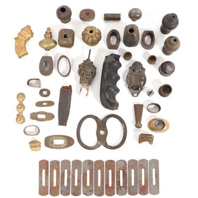 Large Assorted lot of 48 Sword Components