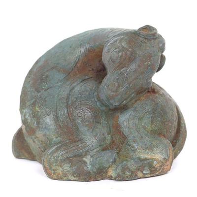 Adorable Archaic Style Chinese Bronze Cast Horse