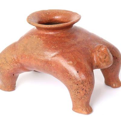 Colima Acrobat Pottery Vessel, 200 BCE-500 CE
