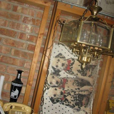 brass and glass fixture BUY IT NOW $68.00
