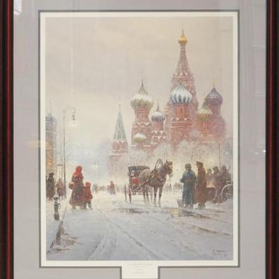 "The Cathedral of St. Basil- Red Square" By G. Harvey Signed Ltd Ed Art Print