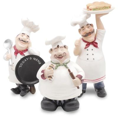 Lot Of 3 Chef Figurines