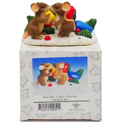 Charming Tails "Kiss-mas Lights" Figurine by Fitz & Floyd