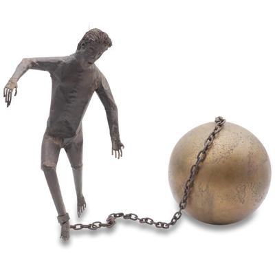 Unique Ball & Chain Metal Sculpture