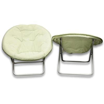 Pair of Folding Padded Saucer Chairs