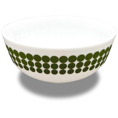 Vintage Pyrex 4 Quart Green Polka Dot Mixing Bowl #404