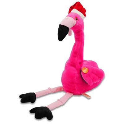 Dan Dee Collector's Choice Animated Pink Flamingo Christmas Plush
