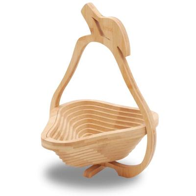 Collapsible Pear Shaped Bamboo Basket