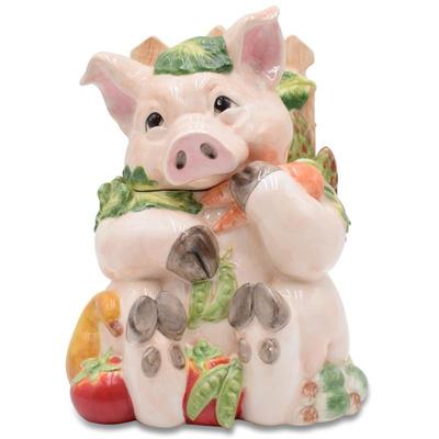Fitz and Floyd Essentials "Percy the Pig" Lidded Ceramic Container