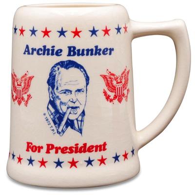 1970's "Archie Bunker for President" Ceramic Beer Mug