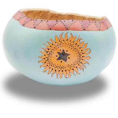 Hand Crafted Gourd Art Bowl w/Signature