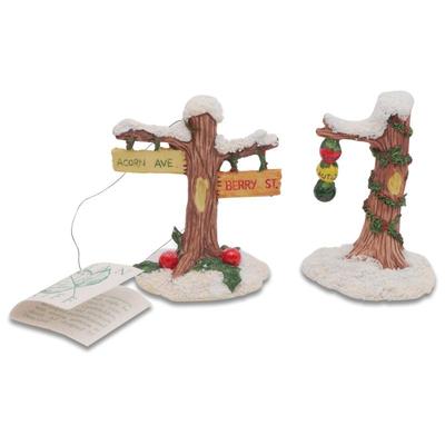 Silvestri Charming Tails "Street Light & Sign" Christmas Figurine