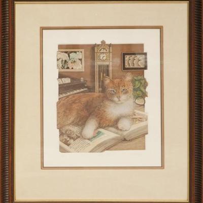 "Cultured Cat" Limited Edition Art Print 147/300 By Chick Bragg