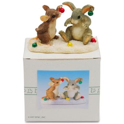Charming Tails "Decorating Binkey" Figurine by Fitz & Floyd