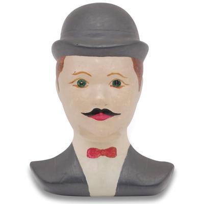 Vintage Chalkware Sculpture Hanging Gentleman Figur