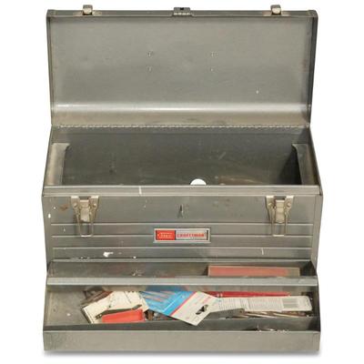 Sears Craftsman Metal Toolbox And Tools