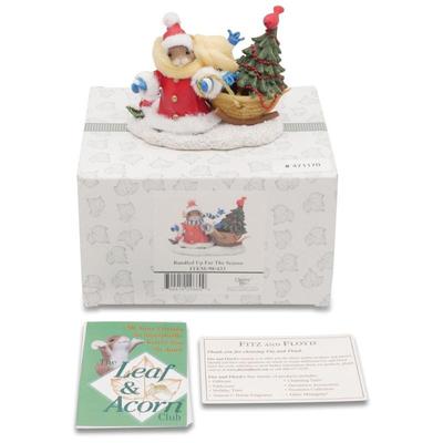 Fitz & Floyd Charming Tails "Bundled Up For The Season" Christmas Figurine