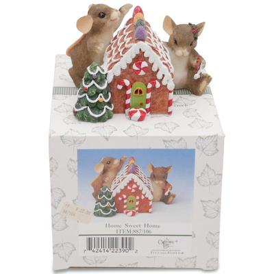 Fitz & Floyd Charming Tails "Home Sweet Home" Christmas Figurine