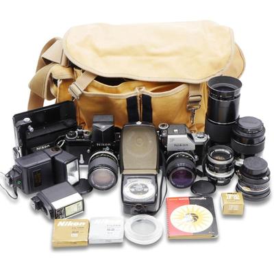 Lot Of Assorted Cameras, Lenses, Flashlights ft. Nikon + More