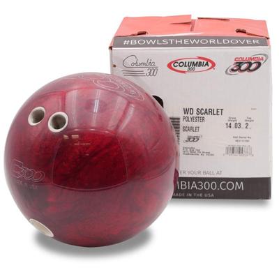 Columbia 300 White Dot Scarlet Polyester Bowling Ball