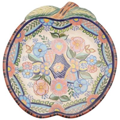 Vintage Redware Olaria Carrilho Lopes Platter Sao Pedro Do Corval Portugal