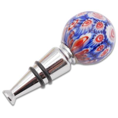 Millefiori Style Art Glass Bottle Stopper