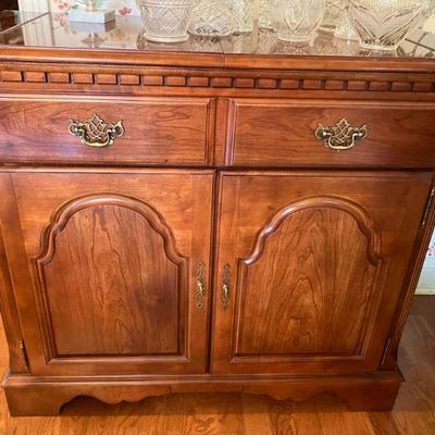 Broyhill cherry serving cabinet