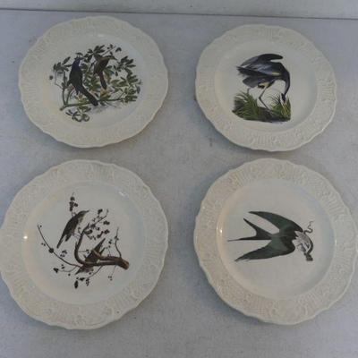 Vintage Delano Studios "Birds of America-Scroll Rim" Set of 4 Collector Plates