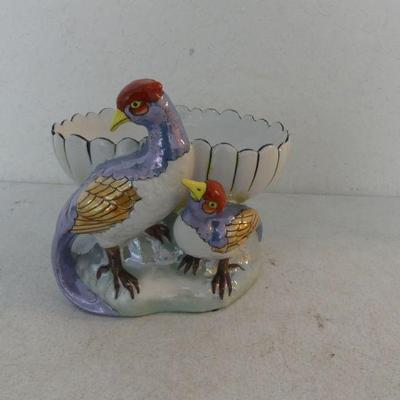 Vintage 1922-1944 Takito Hand Painted Lusterware Pheasant Dish
