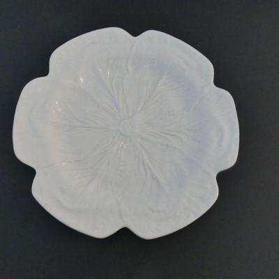 Vintage Bordallo Pinheiro Portugal "Cabbage White" 12" Chop Plate