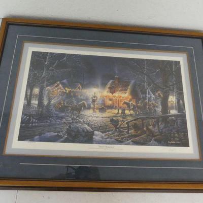 Signed/Authenticated/Matted/Framed Terry Redlin Limited Edition "Sweet Memories" Print - 36" x 26"