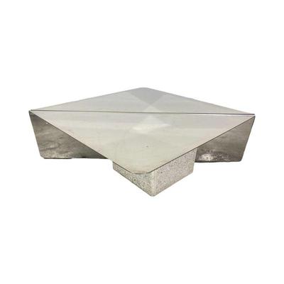 Giovanni Offredi for Saporiti Stainless Steel and Concrete Cocktail Table
14 X 39 X 39
Estimate:  $1400-$2000