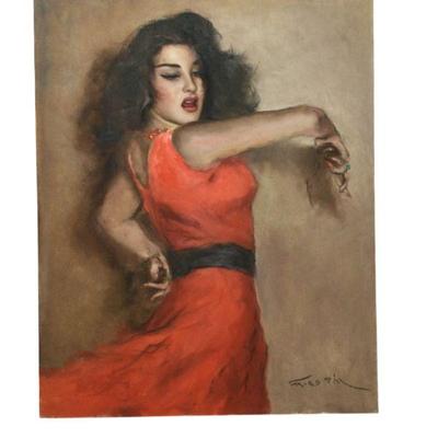 Pal Fried Painting of Dancer, Signed
30 x 24 x 1
Estimate:  $1000-$1500

