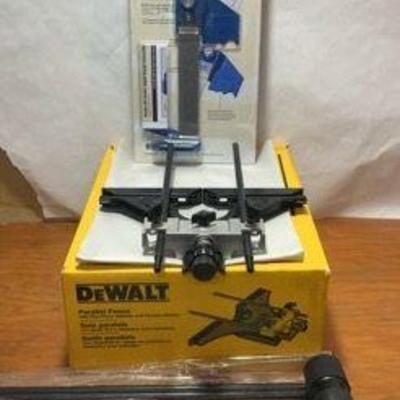 Dewalt Parallel Fence with Adjuster & Router Bit Center Depth Guage
