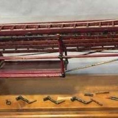 Vintage Metal & Wood Ladder Fire * Original Box
