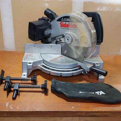 Delta Sidekick 10 Inch Motorized Miter Box with Extra Rockler Crosscut Blade
