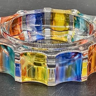 Due Zeta Ashtray, Hand Decorated in Venice, Italy