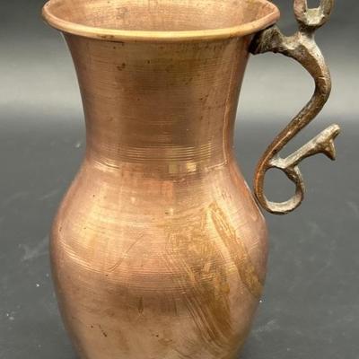 Rustic Copper Pitcher Vase