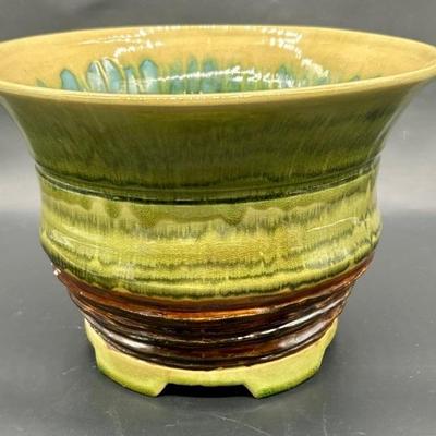 Fall Tones Pottery Footed Planter