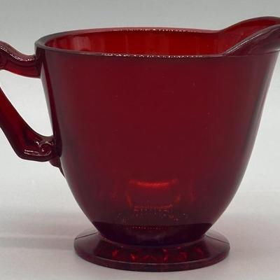 Ruby Red Glass 3.5in Creamer