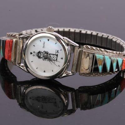 Native American watch band and watch